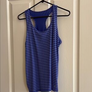 Blue Striped Women's Tank Top Danskin size L